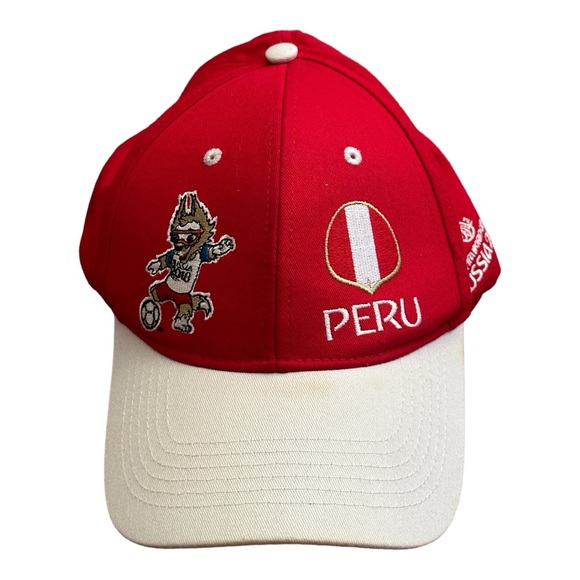 Vintage FIFA World Cup 2018 Peru Embroidered Snapback Hat - Picture 1 of 11